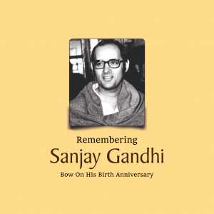Sanjay Gandhi JI B.A