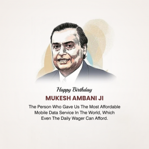 Mukesh Ambani Ji B'Day