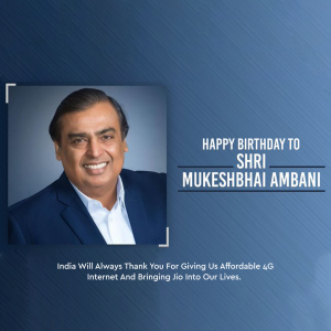 Mukesh Ambani Ji B'Day