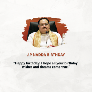 HBD J. P. Nadda Ji