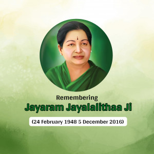 J. Jayalalithaa Ji D.A