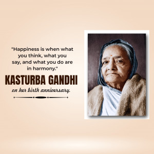 Kasturba Gandhi Ji B.A