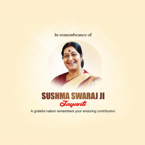 Sushma Swaraj Ji B.A