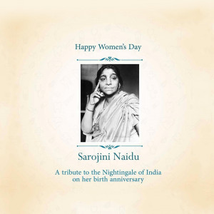 National Woman's Day & Sarojini Naidu B.A