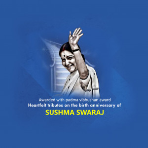 Sushma Swaraj Ji B.A