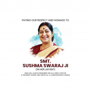 Sushma Swaraj Ji B.A