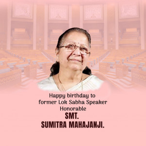Sumitra Mahajan Ji B'Day