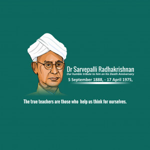 Sarvepalli Radhakrishnan Ji D.A