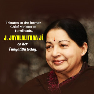 J. Jayalalithaa Ji D.A