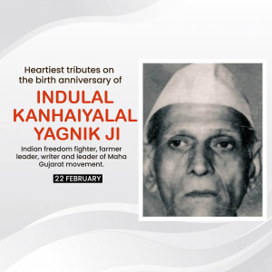 Indulal Yagnik Ji B.A