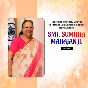 Sumitra Mahajan Ji B'Day