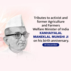 Kanaiyalala Munshi Ji B.A